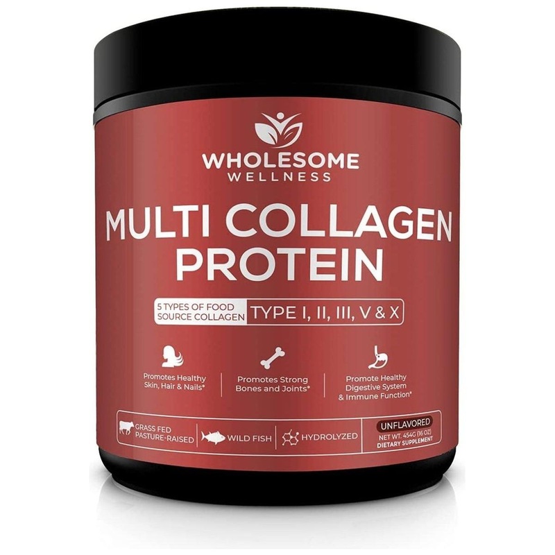 Wholesome Wellness Multi Collagen Protein Powder  454g | 5 Collagen Types for Skin, Joints, Hair, Nails & Digestion