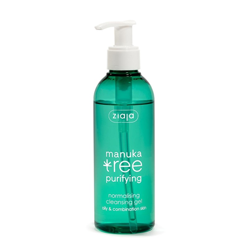 Ziaja Manuka Tree Facial Cleansing Gel – Gentle Face Wash for Oily & Combination Skin – Natural, Vegan, Oil Control, Skin Balancing – 6.76 fl oz