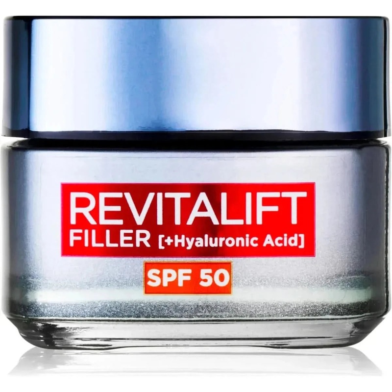 LOral Paris Revitalift Filler Anti-Ageing Day Cream SPF 50  50ml | Wrinkle Reduction & Skin Firming with Hyaluronic Acid