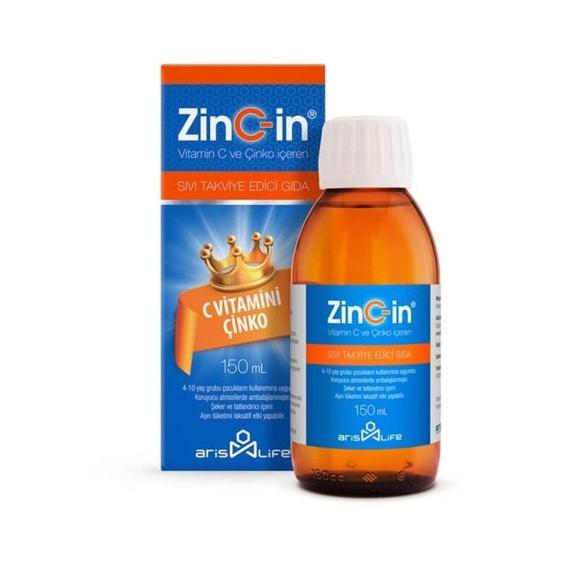 ZinC-in Vitamin C and Zinc Syrup – Immune System Support, 5.07 fl oz
