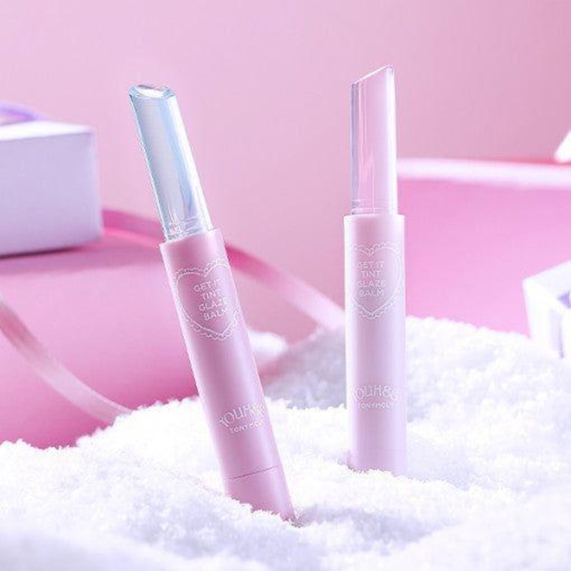 TONYMOLY Get It Tint Glaze Balm | Hydrating & Plumping Lip Tint Balm 01 Rosy Puree