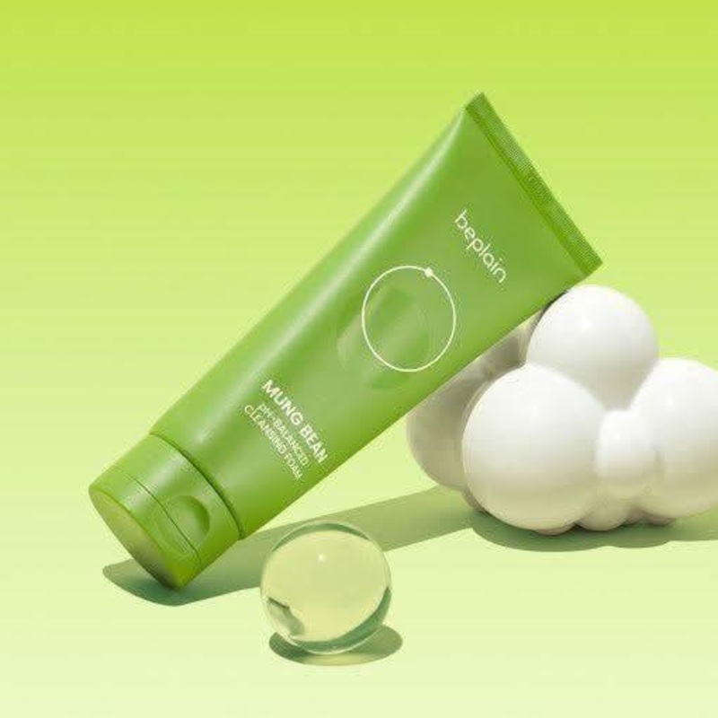 beplain Mung Bean pH-Balanced Cleansing Foam  160ml | Gentle Daily Cleanser for Hydrated, Clear Skin