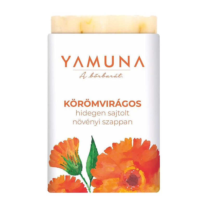 Yamuna Calendula cold-pressed plant-based soap, 110 g