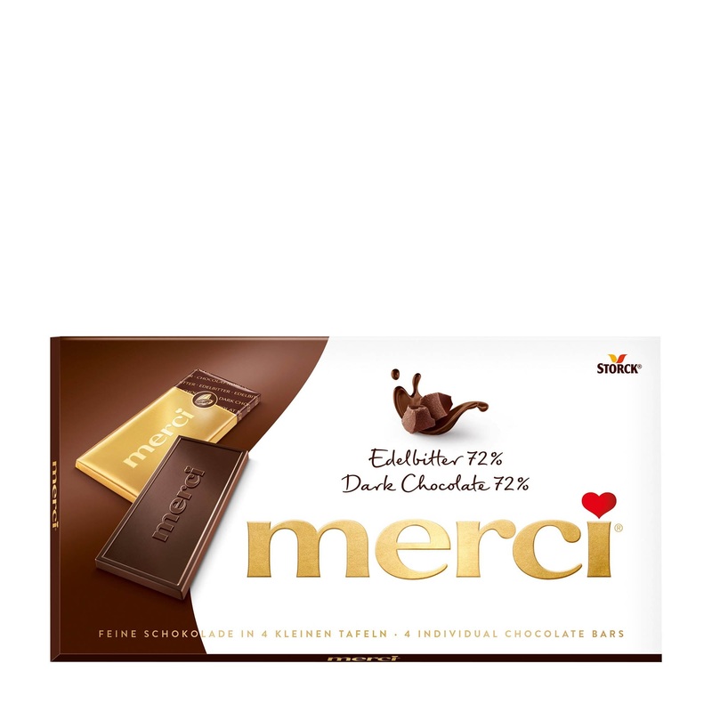 merci 72% Cocoa Dark Chocolate Bars, 100 g