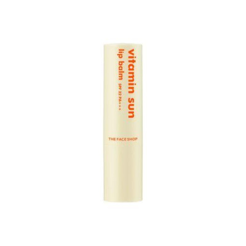 THE FACE SHOP Vitamin Sun Lip Balm SPF22 PA+++ – 3.9g | Hydrating & UV-Protective Tinted Lip Care #01 Red